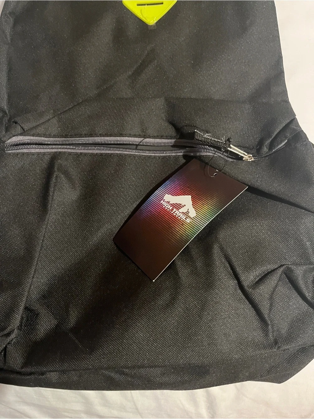 Black Backpack with Neon Accent